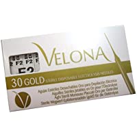 Los mejores  - Velona 30 Agujas Depilación Eléctrica Mod. F2 ORO (Para equipos de fabricación americana)